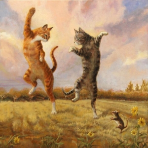 Everybody Dance, 20" x 20", oil on canvas